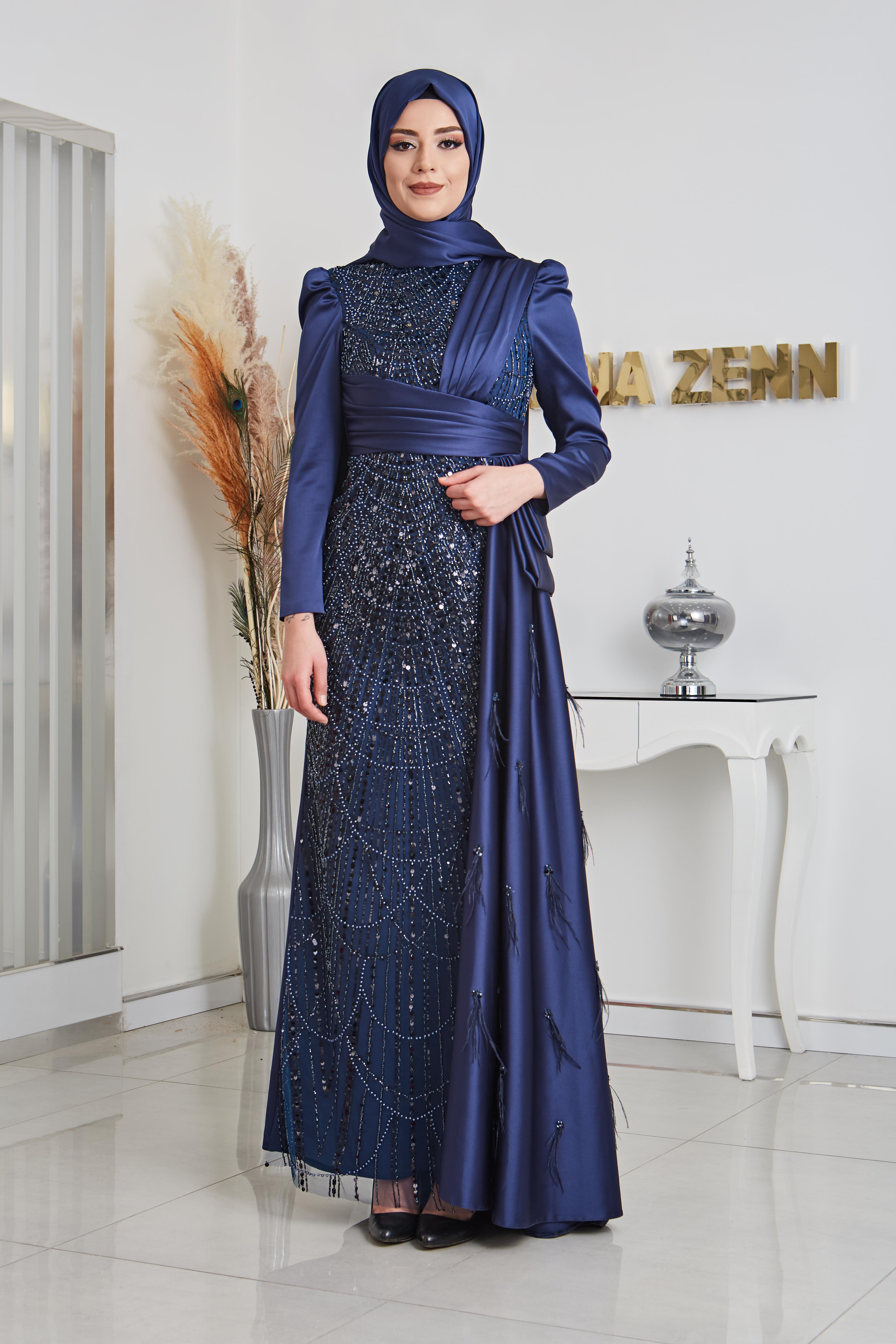 Dicle Abiye Lacivert