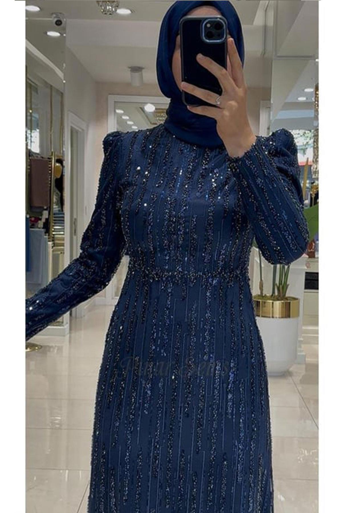 Verda Abiye Lacivert