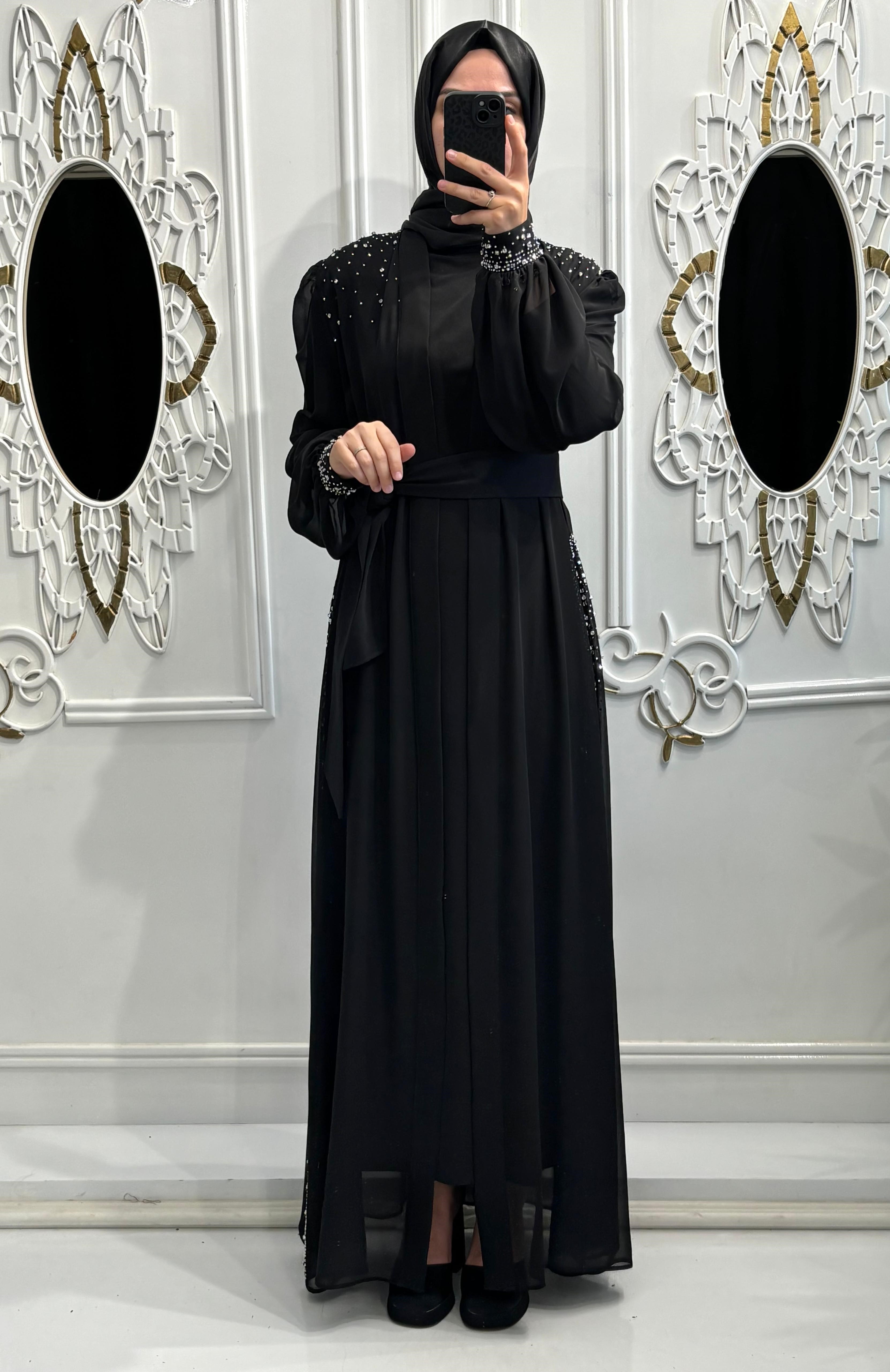 Yelda Abaya Siyah
