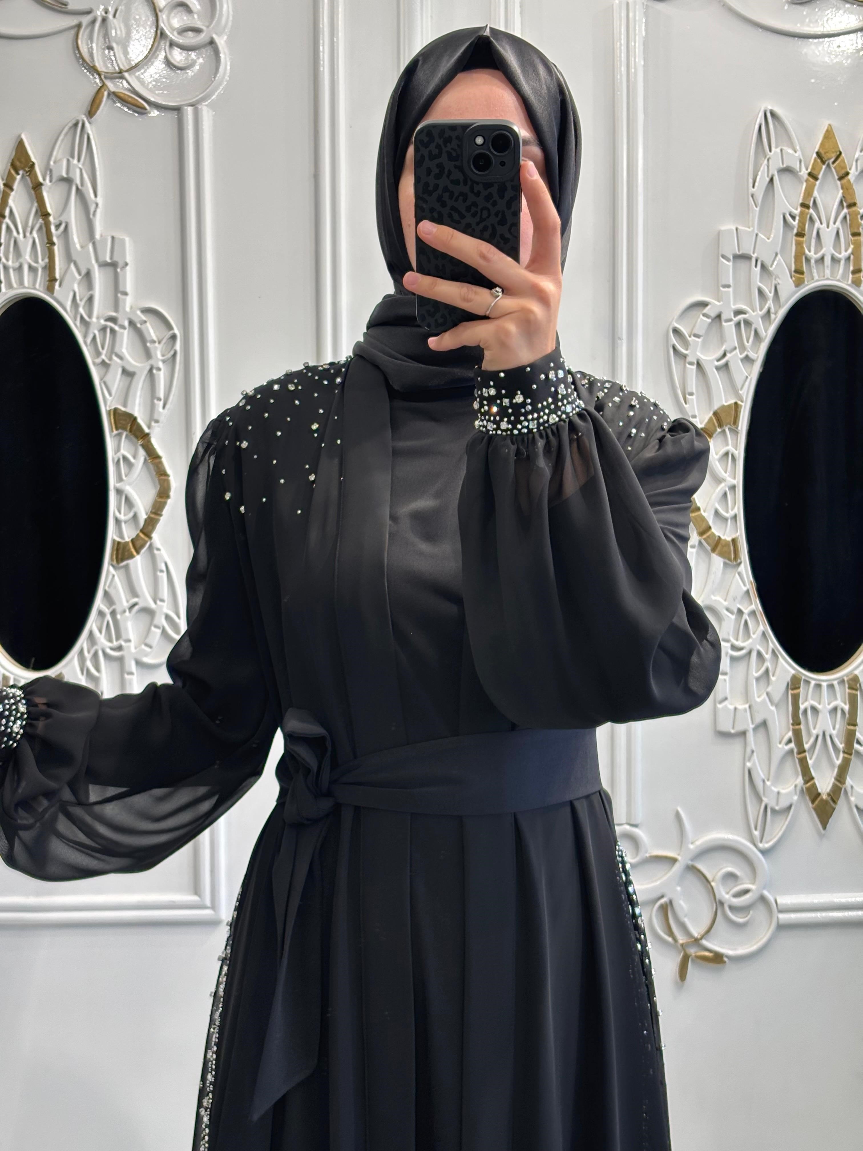 Yelda Abaya Siyah