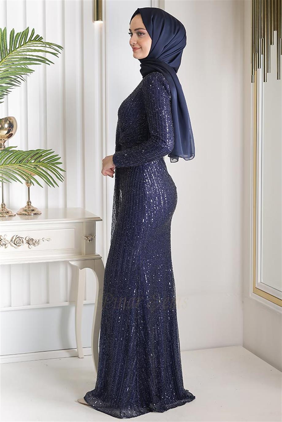 Yeni Efser Abiye Lacivert