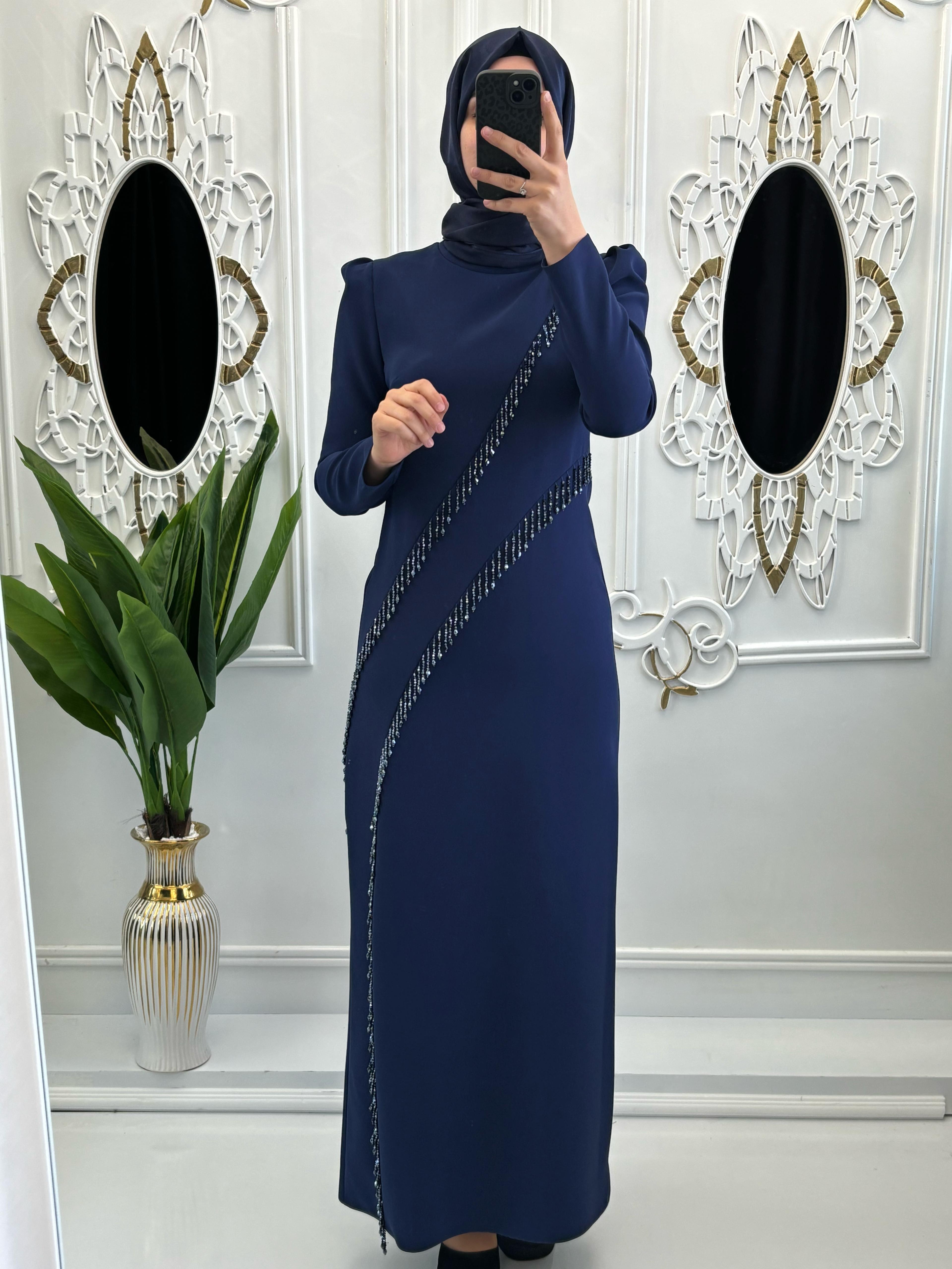 Yeşim Abiye Lacivert
