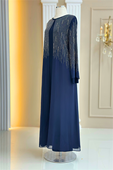  Azra Abiye Elbise Lacivert