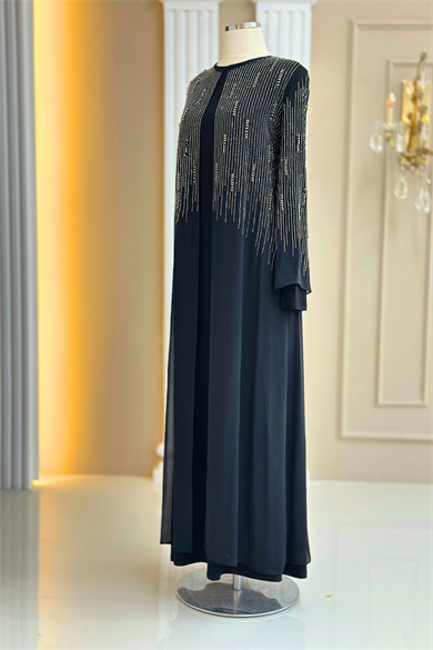 Azra Abiye Elbise Siyah