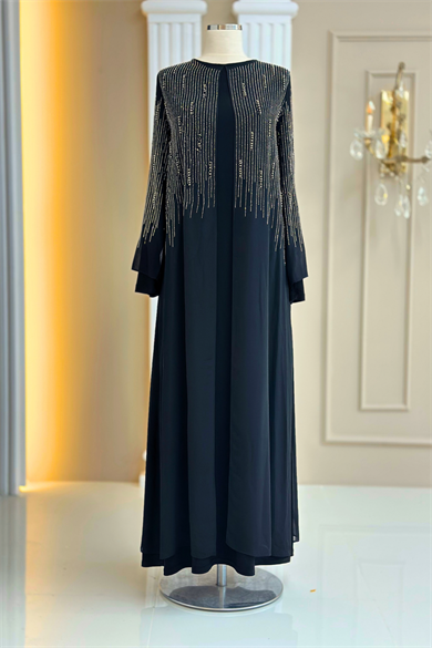  Azra Abiye Elbise Siyah