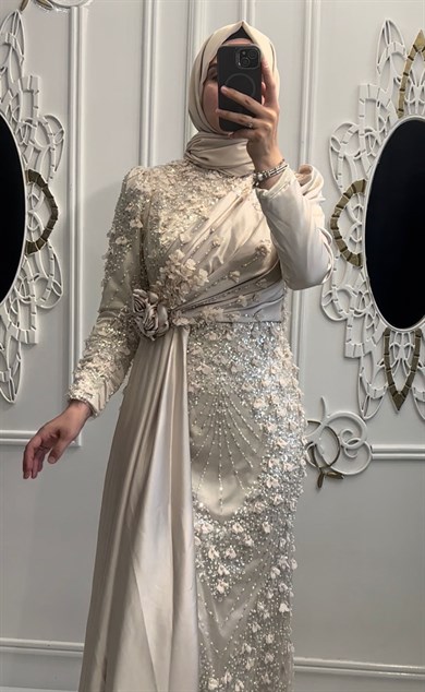 Açelya Abiye Bej