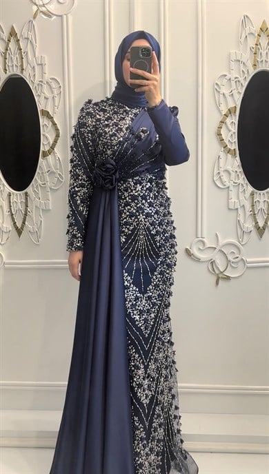 Açelya Abiye Lacivert