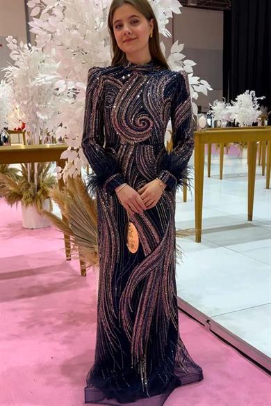 Akasya Abiye Lacivert