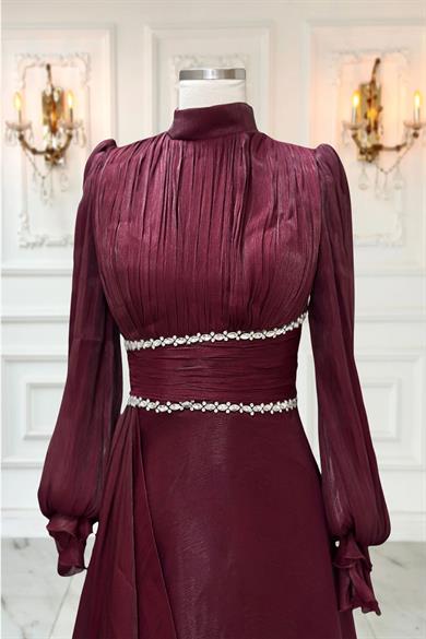 Alize Abiye Elbise Bordo