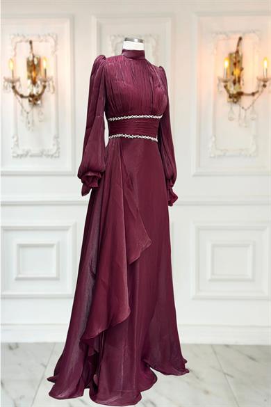 Alize Abiye Elbise Bordo