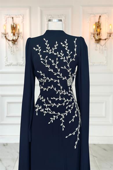 Alya Tesettür Abiye Lacivert