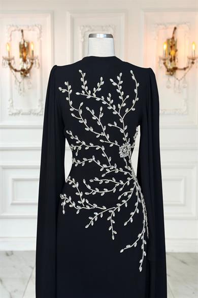 Alya Tesettür Abiye Siyah