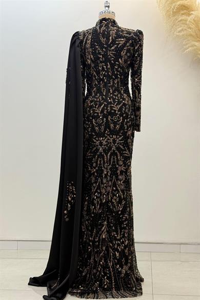 Anabel Tesettür Abiye Siyah