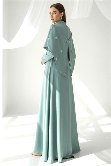 Aria Tesettür Abiye Mint