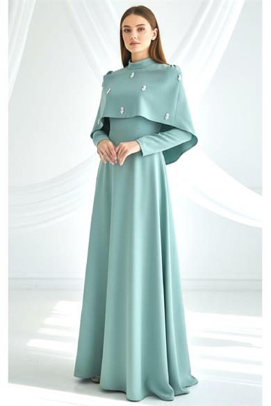 Aria Tesettür Abiye Mint