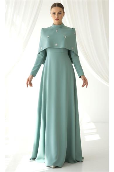 Aria Tesettür Abiye Mint