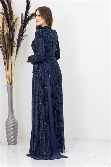 Bergüzar Abiye Lacivert