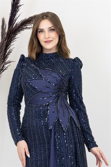 Bergüzar Abiye Lacivert