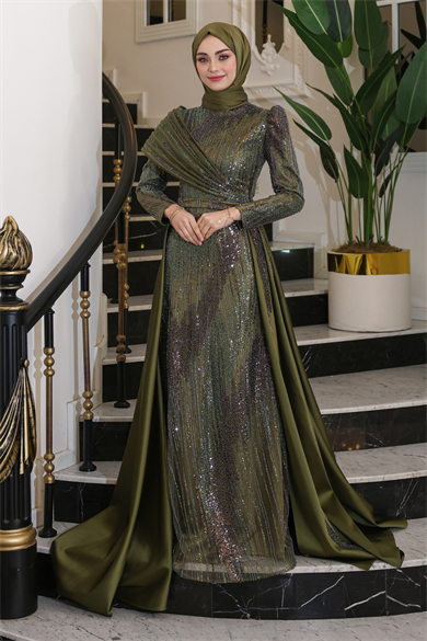 Cevher Abiye Ceviz Yeşili