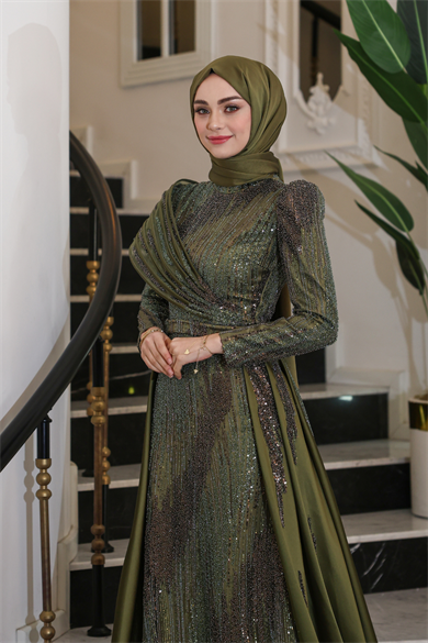 Cevher Abiye Ceviz Yeşili