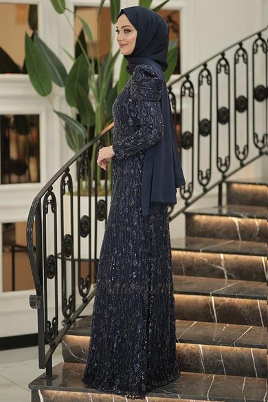 Damla Abiye Lacivert