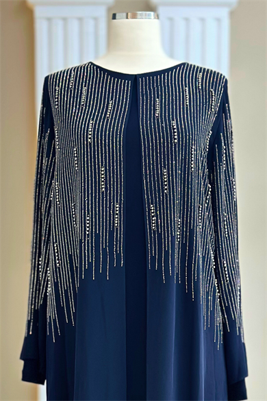 Deren Abiye Elbise Lacivert