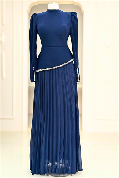 Efsun Abiye Elbise Lacivert