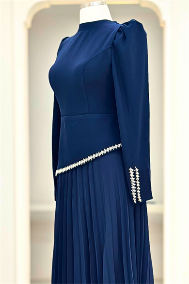 Efsun Abiye Elbise Lacivert