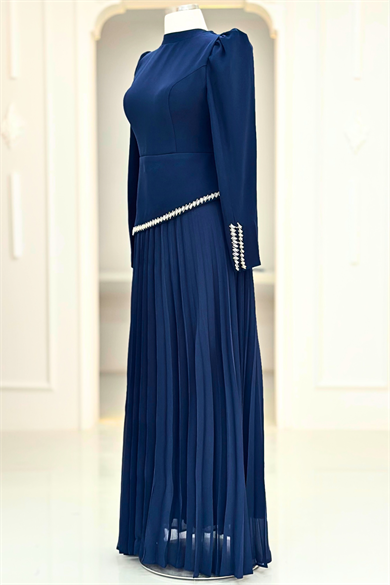 Efsun Abiye Elbise Lacivert