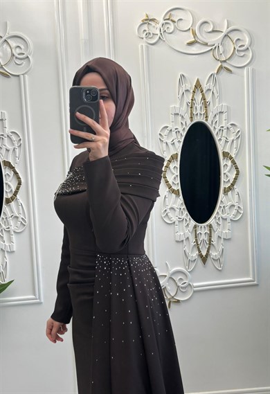 Elfida Abiye Kahverengi