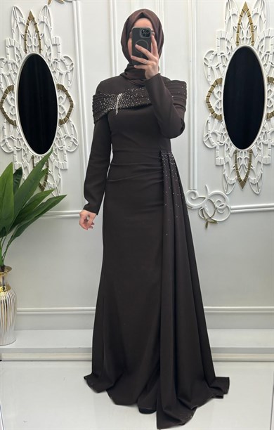 Elfida Abiye Kahverengi