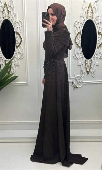 Elfida Abiye Kahverengi