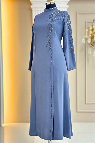 Elisa Abiye Elbise Gri