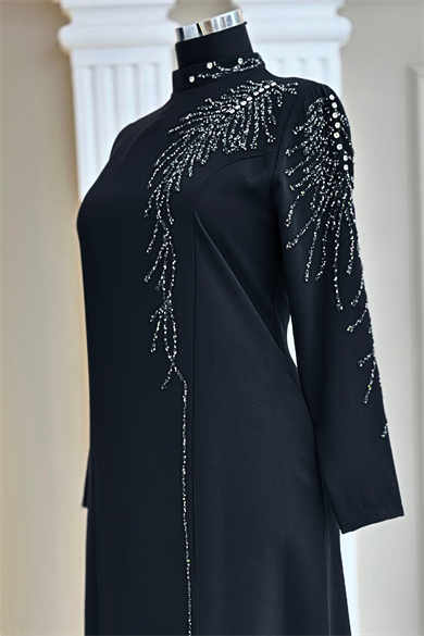 Elisa Abiye Elbise Siyah