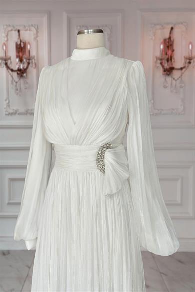 Feray Abiye Elbise Ekru