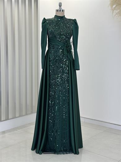 Flowers Abiye Zümrüt