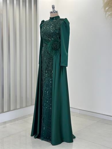 Flowers Abiye Zümrüt