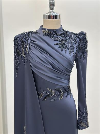 Garnili Abiye İndigo