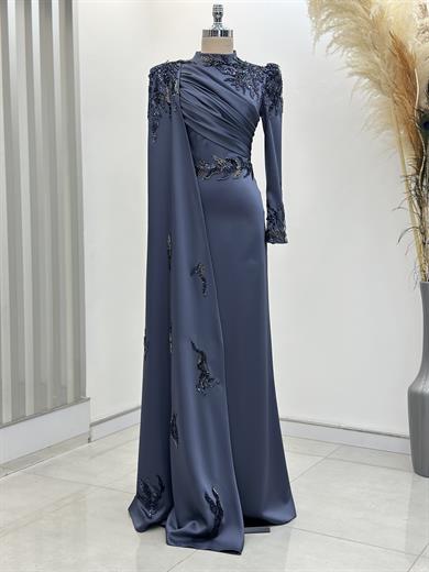 Garnili Abiye İndigo