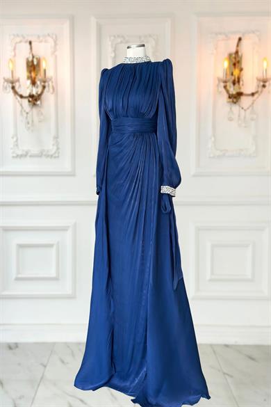 Gözde Abiye Elbise Lacivert