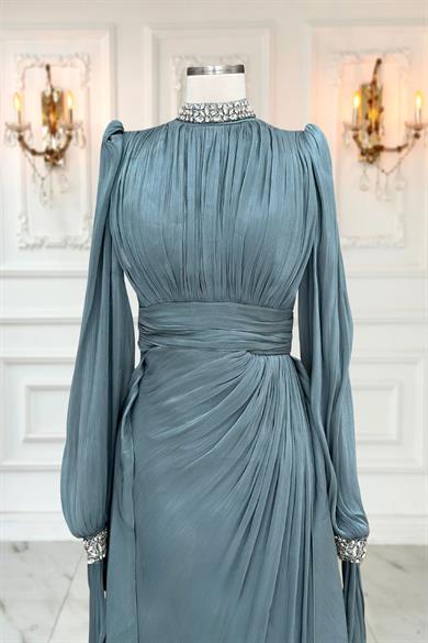 Gözde Abiye Elbise Petrol