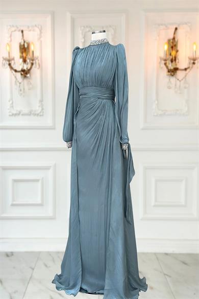 Gözde Abiye Elbise Petrol