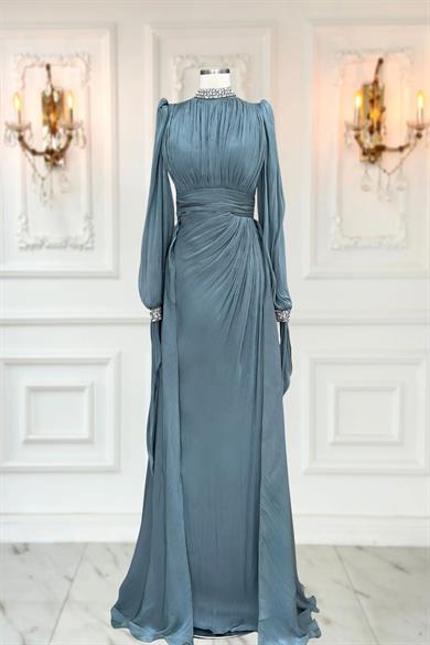 Gözde Abiye Elbise Petrol