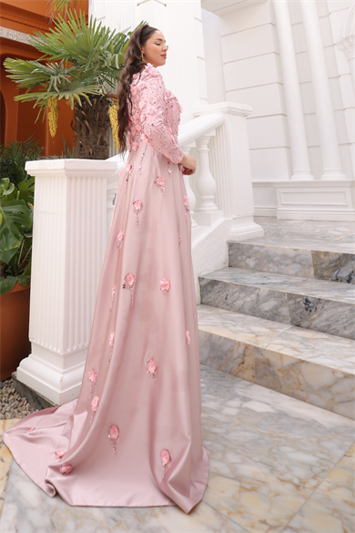 Gülnihal Abiye Pudra Pembe
