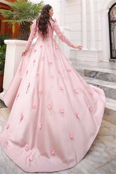 Gülnihal Abiye Pudra Pembe