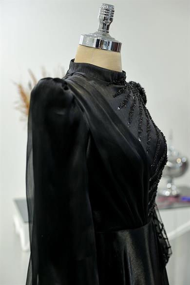 Güneş Tesettür Abiye Siyah