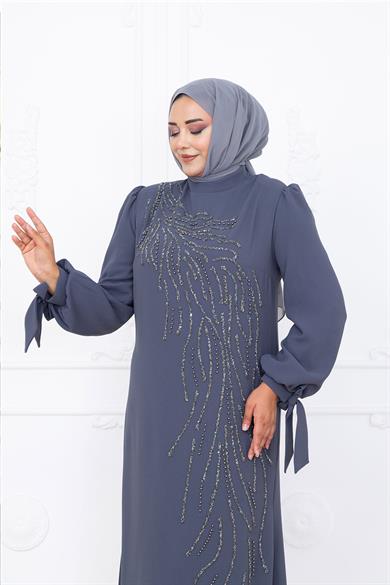 İrem Tesettür Abiye Antrasit