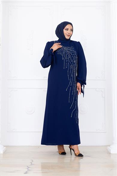 İrem Tesettür Abiye Lacivert