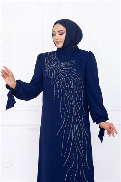 İrem Tesettür Abiye Lacivert