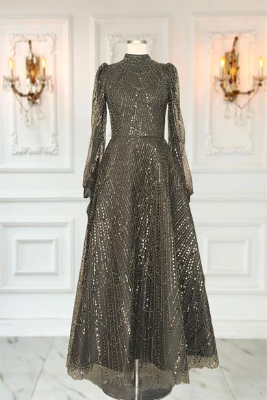 Karina Abiye Elbise Haki